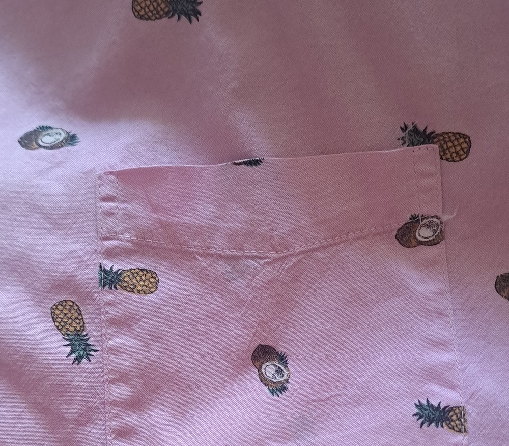 Sovereign Code Pink Short-Sleeve Button-Down Shirt with Pineapple Print - Picture 11 of 11